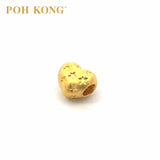 POH KONG 916/22K Yellow Gold Heart with Stars Charm