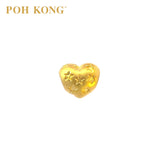 POH KONG 916/22K Yellow Gold Heart with Stars Charm