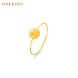 POH KONG 916/22K Gold Sunflower Minimalist Mini Ring