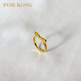 POH KONG 916/22K Gold Mini Ribbon Ring