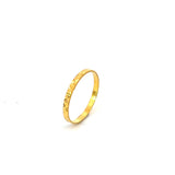 POH KONG 916/22K Gold Classic Thin Grain Ring