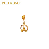 POH KONG 916/22K Yellow Gold Exquisite Eiffel Tower Pendant