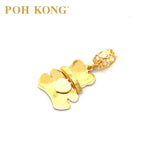 POH KONG 916/22K Yellow Gold Teddy Bear With Love Pendant