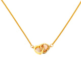 POH KONG 916/22K Yellow Gold Hollow Heart Necklace