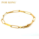 POH KONG 916/22K Emas Kuning Gelang Pemurah Indah