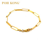 POH KONG 916/22K Emas Kuning Gelang Pemurah Indah