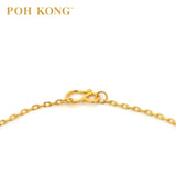 POH KONG 916/22K Yellow Gold Lucky Clover Charm Necklace