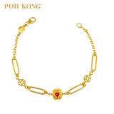 POH KONG 916/22K Emas Kuning Gelang Aspirasi Bertuah