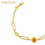 POH KONG 916/22K Emas Kuning Gelang Aspirasi Bertuah