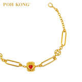 POH KONG 916/22K Emas Kuning Gelang Aspirasi Bertuah