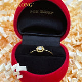 POH KONG 750/18K Yellow Gold Diamond Mini Ring