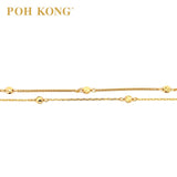 POH KONG 916/22K Yellow Gold Double Layered Bead Bracelet