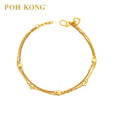 POH KONG 916/22K Yellow Gold Double Layered Bead Bracelet