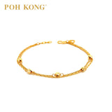 POH KONG 916/22K Yellow Gold Double Layered Bead Bracelet