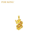 POH KONG 916/22K Yellow Gold Auspicious Dragon's Prosperous Ascendancy Pendant