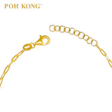 POH KONG 916/22K Yellows Gold Exquisite Disco Heart Bracelet