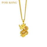 POH KONG 916/22K Yellow Gold Auspicious Dragon's Prosperous Ascendancy Pendant