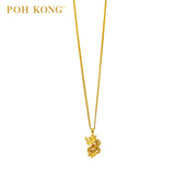 POH KONG 916/22K Yellow Gold Auspicious Dragon's Prosperous Ascendancy Pendant