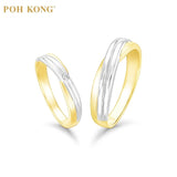 POH KONG 750/18K Gold & White Gold Love Collection Couple Ring