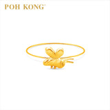 POH KONG 916/22K Gold Bee Minimalist Mini Ring