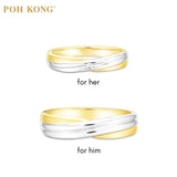 POH KONG 750/18K Gold & White Gold Love Collection Couple Ring