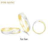 POH KONG 750/18K Gold & White Gold Love Collection Couple Ring