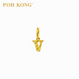 POH KONG 916/22K Yellow Gold Exquisite Alphabet Pendant V