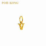 POH KONG 916/22K Yellow Gold Exquisite Alphabet Pendant V