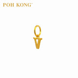 POH KONG 916/22K Yellow Gold Exquisite Alphabet Pendant V