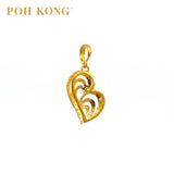 POH KONG 750/18K Gold & White Gold Mix Heart Pendant