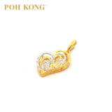 POH KONG 750/18K Gold & White Gold Mix Heart Pendant