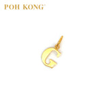 POH KONG 916/22K Yellow Gold Exquisite Alphabet Pendant G