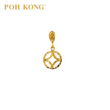 POH KONG 916/22K Yellows Gold Copper Coin Pendant