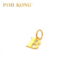 POH KONG 916/22K Yellow Gold Exquisite Alphabet Pendant B