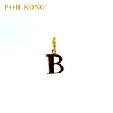 POH KONG 916/22K Yellow Gold Exquisite Alphabet Pendant B