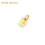 POH KONG 916/22K Yellow Gold Exquisite Alphabet Pendant B