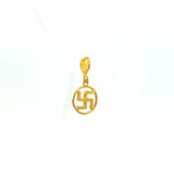 POH KONG 916/22K Yellow Gold Swastika Pendant