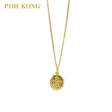 POH KONG 916/22K Yellow Gold Flowers Pendant