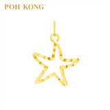 POH KONG 916/22K Yellow Gold Trendy Star Pendant