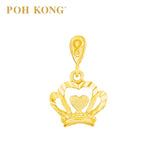 POH KONG 916/22K Gold Crowned Heart Pendant