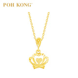 POH KONG 916/22K Gold Crowned Heart Pendant