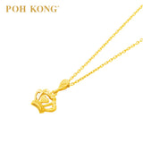 POH KONG 916/22K Gold Crowned Heart Pendant