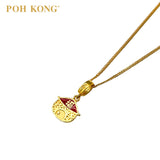 POH KONG 916/22K Yellow Gold Auspicious Abundance of Gold Pendant