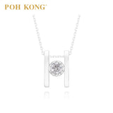 POH KONG 750/18K White Gold D'First H-Type Diamond Pendant