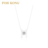 POH KONG 750/18K White Gold D'First H-Type Diamond Pendant