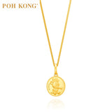 POH KONG 916/22K Yellow Gold Disney Baby Toddler Minnie Round Pendant