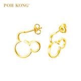 POH KONG Disney 916/22K Gold Mickey Ear Studs/ Earrings