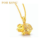 POH KONG Auspicious 916/22K Yellow Gold Auspicious Boar Pendant