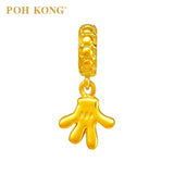 POH KONG Disney Mickey Magic 916/22K Gold Mickey Glove Charm Loket