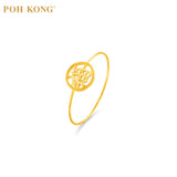 POH KONG 916/22K Gold Fu Minimalist Mini Ring